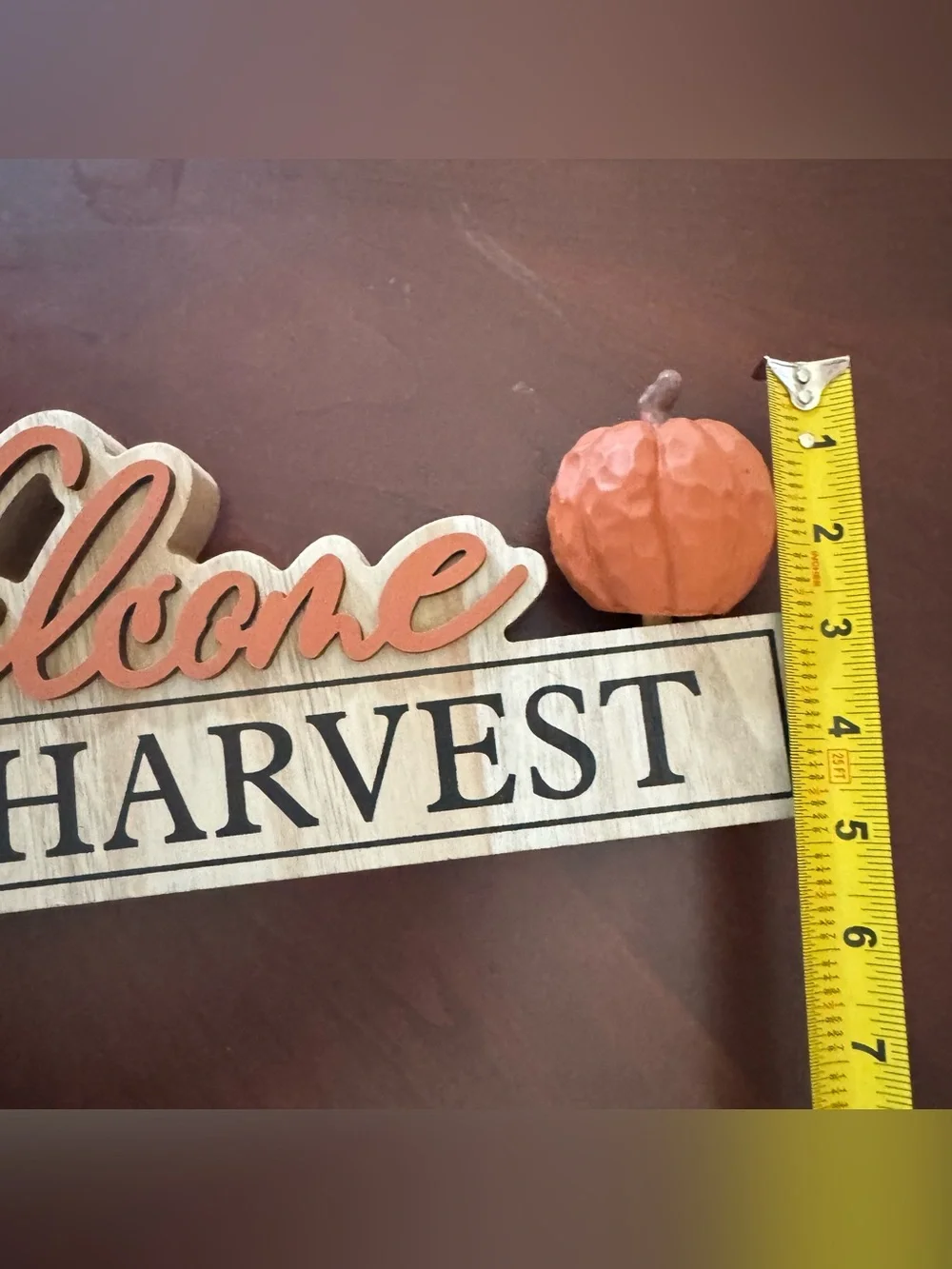 Hobby Lobby Welcome Harvest Sign in Orange and Cream